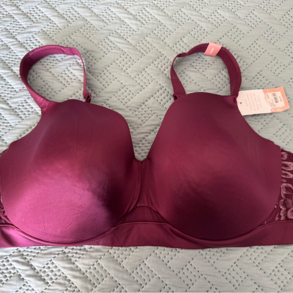 Cacique Burgundy Intimates Full-Coverage Bra